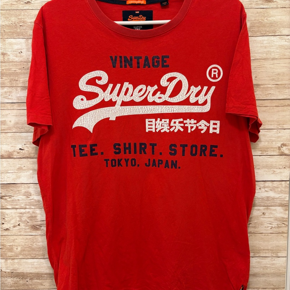 Superdry Red Vintage Short Sleeve Tee
